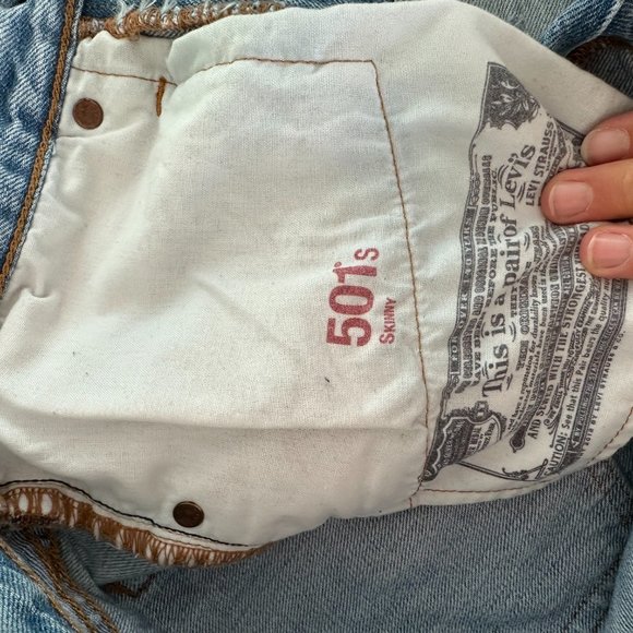 Levis 501 Skinny Jeans | Size 27 - Picture 2 of 4